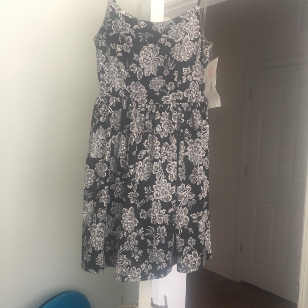Floral black dress
